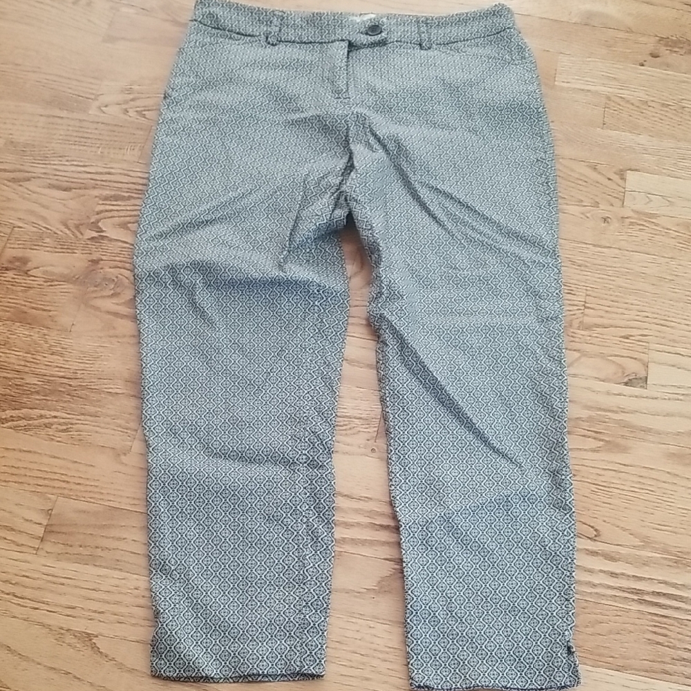 (6) cleo Cropped Trousers Patterned Business Casual Straight Fitted Office Work